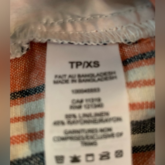 High waisted linen stripped shorts with belt - xs - Picture 5 of 6